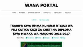 What Wanaportal.blogspot.com website looked like in 2016 (7 years ago)
