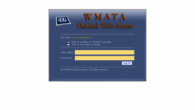 What Webmail.wmata.com website looked like in 2016 (7 years ago)