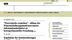 What Wissenschaftsrat.de website looked like in 2016 (7 years ago)