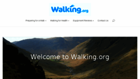 What Walking.org website looked like in 2016 (7 years ago)