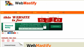 What Webmastify.com website looked like in 2016 (7 years ago)