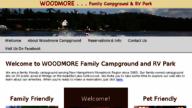 What Woodmorecampground.com website looked like in 2016 (7 years ago)