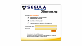 What Webmail.segula.fr website looked like in 2016 (7 years ago)