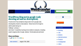 What Webbrander.com website looked like in 2016 (7 years ago)