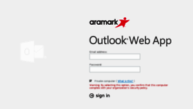 What Webmail.aramark.com website looked like in 2016 (7 years ago)