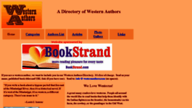 What Westernauthors.com website looked like in 2016 (7 years ago)