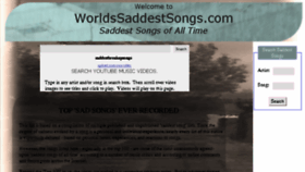 What Worldssaddestsongs.com website looked like in 2016 (7 years ago)
