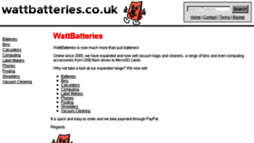 What Wattbatteries.co.uk website looked like in 2016 (7 years ago)