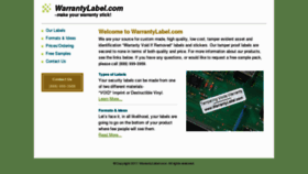 What Warrantylabel.com website looked like in 2016 (7 years ago)