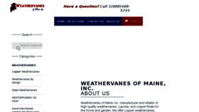 What Weathervanesofmaine.com website looked like in 2016 (7 years ago)