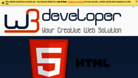 What W3developer.de website looked like in 2016 (7 years ago)