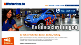 What Werberitter.de website looked like in 2016 (7 years ago)