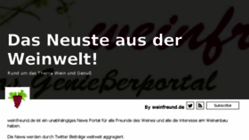 What Weinfreund.de website looked like in 2016 (7 years ago)