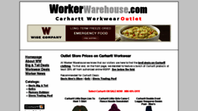 What Workerwarehouse.com website looked like in 2016 (7 years ago)