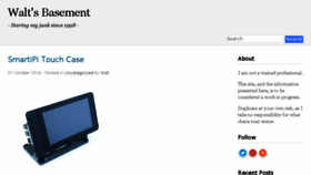 What Waltsbasement.com website looked like in 2016 (7 years ago)