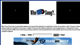 What Whodoesthatsong.com website looked like in 2016 (7 years ago)