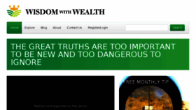 What Wisdomwithwealth.org website looked like in 2016 (7 years ago)