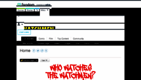What Watchmen.wikia.com website looked like in 2016 (7 years ago)