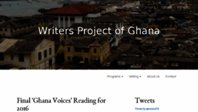 What Writersprojectghana.com website looked like in 2016 (7 years ago)