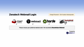 What Webmail.zenutech.com website looked like in 2016 (7 years ago)