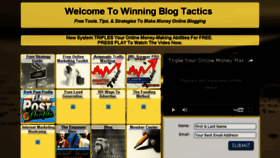 What Winningblogtactics.com website looked like in 2016 (7 years ago)