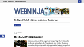 What Webninja.de website looked like in 2016 (7 years ago)