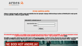 What Webmail.arnes.si website looked like in 2016 (7 years ago)