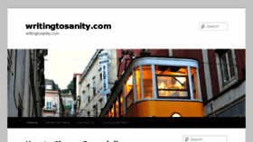 What Writingtosanity.com website looked like in 2016 (7 years ago)