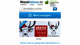 What Wandtattoos.de website looked like in 2016 (7 years ago)