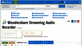 What Wondershare-streaming-audio-recorder.en.softonic.com website looked like in 2016 (7 years ago)