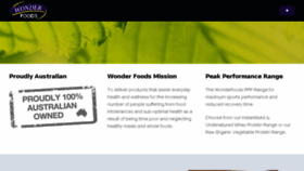 What Wonderfoods.com.au website looked like in 2016 (7 years ago)