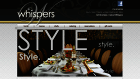 What Whispersrestaurant.com website looked like in 2016 (7 years ago)
