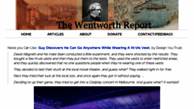 What Wentworthreport.com website looked like in 2016 (7 years ago)