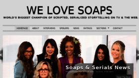 What Welovesoaps.com website looked like in 2017 (7 years ago)