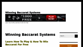 What Winningbaccaratsystems.com website looked like in 2017 (7 years ago)