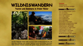 What Wildniswandern.de website looked like in 2017 (7 years ago)