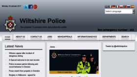What Wiltshire.police.uk website looked like in 2017 (7 years ago)