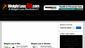 What Weightloss90.com website looked like in 2017 (7 years ago)