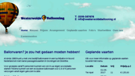 What Westerwoldeballooning.nl website looked like in 2017 (7 years ago)