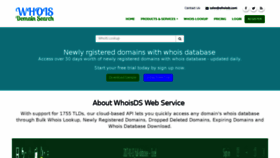What Whoisds.com website looked like in 2017 (7 years ago)