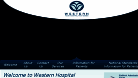 What Westernhospital.com.au website looked like in 2017 (7 years ago)