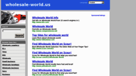 What Wholesale-world.us website looked like in 2011 (12 years ago)