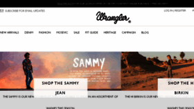 What Wrangler.com.au website looked like in 2017 (8 years ago)