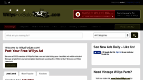 What Willysforsale.com website looked like in 2017 (7 years ago)