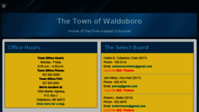 What Waldoboromaine.org website looked like in 2017 (7 years ago)