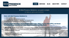 What Webpresencesolutions.net website looked like in 2017 (6 years ago)