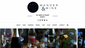 What Wanderandwine.com website looked like in 2017 (6 years ago)