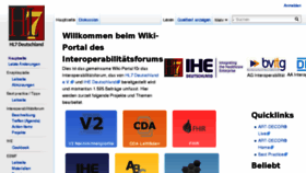 What Wiki.hl7.de website looked like in 2017 (7 years ago)