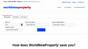 What Worldnewproperty.com website looked like in 2017 (6 years ago)