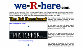 What We-r-here.com website looked like in 2017 (6 years ago)
